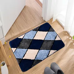 Kuber Industries Blue & Beige 2-pcs Cotton Doormats-59