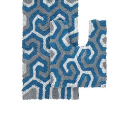 AAZEEM Set Of 2 Printed Anti-Skid Bath Rugs-9