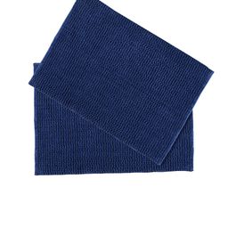 Saral Home Basics Plush Blue 2 Pcs textured Anti-Skid Door Mat-image-97