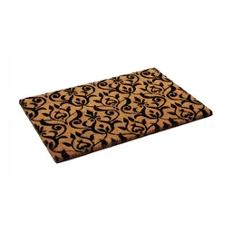 Sapana Carpet-Mats Mustard Yellow & Black Printed Coir Anti-Skid Doormat-20