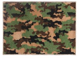Saral Home Green & Khaki Abstract Printed Anti-Skid Doormat-picture-57