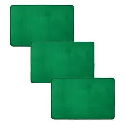 Kuber Industries 3 Pieces Green Woolen Doormats-image-5