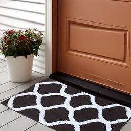 Bajo's Brown & White Self-Designed Anti-Skid Doormat-17