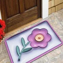 Dakshya Industries Purple 3D Printed Anti-Slip Doormat-image-95