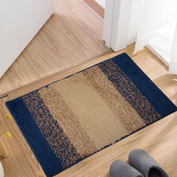 Kuber Industries Cream 2-Pcs Striped Cotton Doormats-21