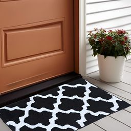 Bajo's Black & White Printed Anti-Skid Doormat-picture-47