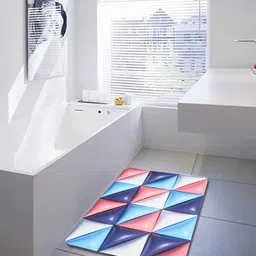 Dakshya Industries Blue 3D Printed Lappa Leather Anti Skid Doormat-image-41