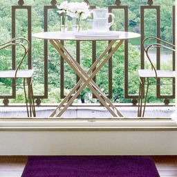 Divine Casa Set of 2 Purple Solid Microfiber Floor Door Mat-26