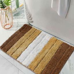 LUXEHOME INTERNATIONAL Yellow & White Striped Anti-Skid Doormats-picture-12