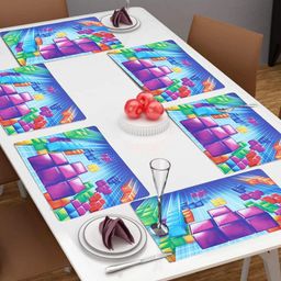 Dakshya Industries Lavender 6 Pieces Rectangular Table Placemats image 1