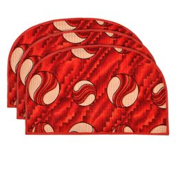 Kuber Industries Set of 3 Printed Anti -Skid D-Shaped Doormats-29