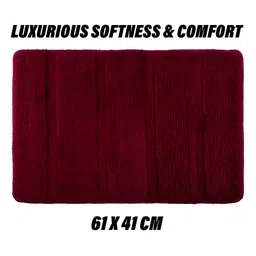 Kuber Industries Maroon 2 Pcs Checked Rectangular Doormats image 4