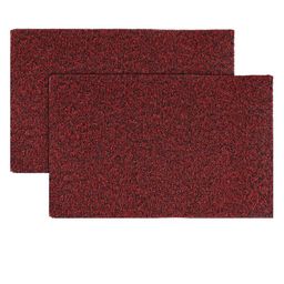 Kuber Industries Set of 2 Maroon & Black Indoor Outdoor Anti-Slip Door Mat-8