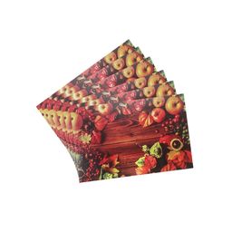 Dakshya Industries 6-Pcs Red Rectangular Table Placemats image 2