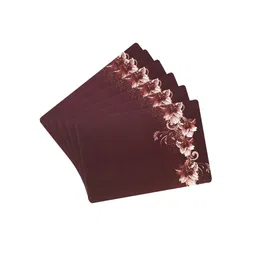 Dakshya Industries Brown 6 Pieces Rectangular Table Placemats image 2