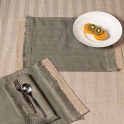 Amora Green 4 Pieces Rectangular Table Placemats image 3