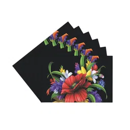 Dakshya Industries Lavender & Red 6 Pieces Printed Rectangle Table Placemats image 4