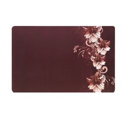 Dakshya Industries Brown & Cream 6 Pieces Floral Printed Rectangular Table Placemats image 4
