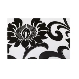 Dakshya Industries 6-Pcs White & Black Rectangular Table Placemats image 4