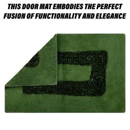 Kuber Industries Red & Green 3 Pcs Cotton Rectangular Doormats image 2