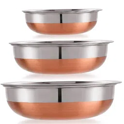 rbgiit Copper Bottom Tasra Tasla Kadhai Serving Handi Pot Home appliances cookware Container Serving Set-picture-9