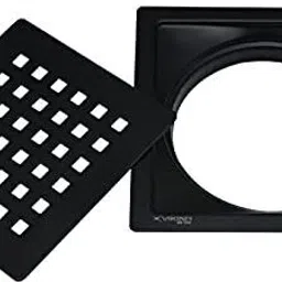 Viking Drain Flat Square - Stainless Steel 304, Matt Black Finish Drainer-32