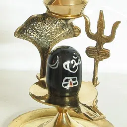 Black Shivling for Home-Office Decor, for Gifts Items & Car Dashboard (8x10-In) Decorative Showpiece-10 cm-11