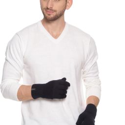 Solid Winter Men Gloves-image-16