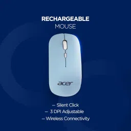 Acer Rechargeable Bluetooth Keyboard & Mouse Combo Bluetooth, Wireless Standard Multi-device Keyboard Compatible with Desktop, Laptop, Tablet image 5