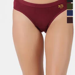 HAP Women Pack Of 5 Pure Cotton Bikini Briefs Plainpantycombo1-$P-image-12