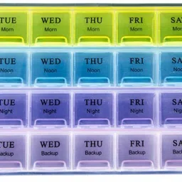 7 Days 7 Day Pill Organizer 4 Times a Day Supplement with Splitter Cutter - Portable Pill Box-10