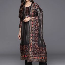 Women Chanderi Kurta Pant Set-image-2