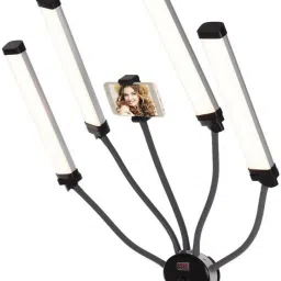 Exxelo Led Light,FX-800II Four-Arm LED Video Lamp Fill Lights Bi-Color 3200-5500K 4300 lx Camera LED Light-34