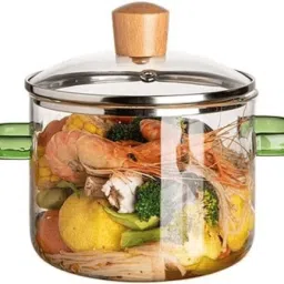 Stovetop Cooking Pot,Heat Resistant Serveware Mixing Pot,Glass Serving Bowl Cook and Serve Casserole-image-77