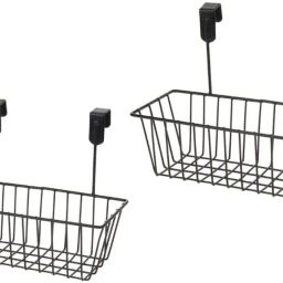 Metal Multipurpose Over Door Basket Hanging Cabinet Storage Organizer. Accessories Organizer-image-33