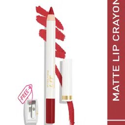 MyGlamm LIT Matte About It Lip Color with Sharpener 2.8g - Red Rumba-8