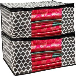 PRAHAN INTERNATIONAL Soiled Garment Bag , Printed saree cover Pack of 1 F1169_SC_XL_COVER Polyester Laundry Bag-image-77