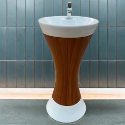 pedestal wash basin|ceramic wash basin with pedestal|damru washbasin|basin| pedestal wash basin/pedestal basin for dining hall/pedestal wash basin price/ Pedestal Basin-image-2