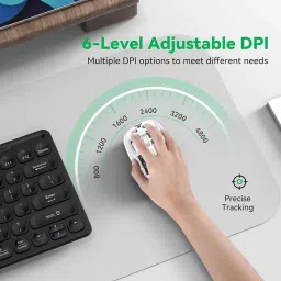 Monrix Pureview Transparent Wireless and Bluetooth Rechargeable Mouse Wireless Ambidextrous OpticalGaming Mousewith Bluetooth image 2