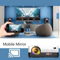 BOSS S13 New (8000 lm / 2 Speaker / Remote Controller) Portable Projector image 4
