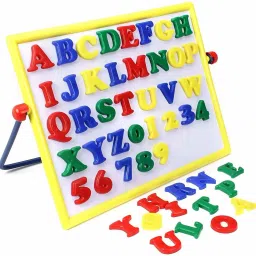 Alphabet Learning Board, 1 Alpha Magnetic Learning Board, 1 Duster Chalk Pieces-10