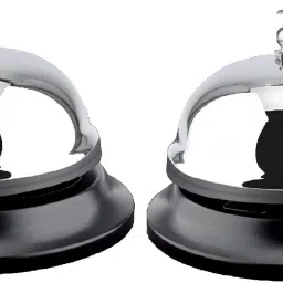 2 Pcs Reception Call Bell Ring, Desk Bell Offers up The Classic Sound(Silver) Demonstration Bell-44