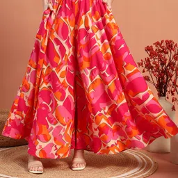 zwerlon Women Relaxed Orange Polyester Trousers-picture-23