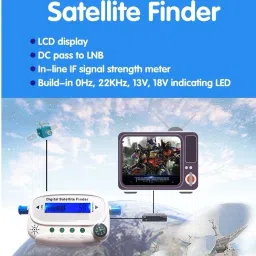 goodsbazaar New Arrival with LCD Display, Buzzer Sound & Compass Digital Satellite Finder Signal Meter Digital Satellite dB Meter Dish Antenna Gain Measuring Instrument Satellite Finder with LCD Screen Suitable for All DTH Dish Cable TVs Digital Voltage Tester Solid Digital Satellite Finder Dish DB Meter Digital Multimeter image 2