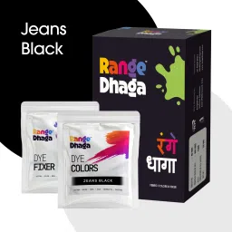 Fabric Dye, Shade Jeans Black, Pack of 5 Single Color Pouches-15
