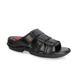 Fashion Victim Men Black Leather Sandals-image-10