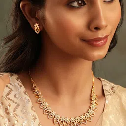 Rubans 22K Gold-Plated Kemp Crystal Floral Necklace Set-17