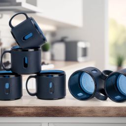 Pack of 6 Plastic Premium Quality Unbreakable Material Tea And Coffee Cup Mug Set-9