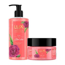 Lux Rose Aloevera Brightening Body Wash & Scrub Combo-picture-0