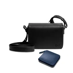 DailyObjects Leather Structured Sling Bag with Zip Wallet-11
